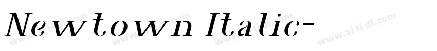 Newtown Italic字体转换